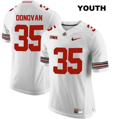 Youth NCAA Ohio State Buckeyes Luke Donovan #35 College Stitched Authentic Nike White Football Jersey YG20W70AB